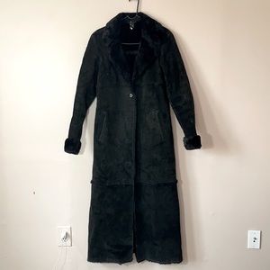 Mint condition genuine leather suede coat